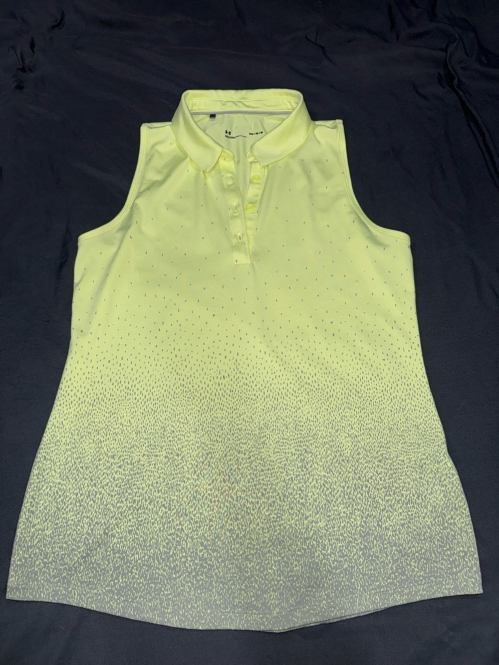 Under Armour Neon Yellow Gradient Sleeveless Polo Tank